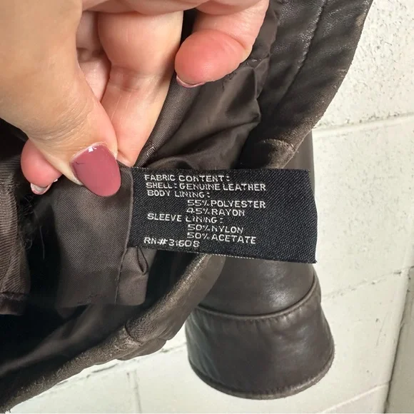 Jos. A Bank Signature collection Men’s brown leather Jacket size Large - Picture 6 of 8